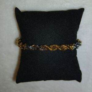 Men's Gold and Silver Twisted Bracelet